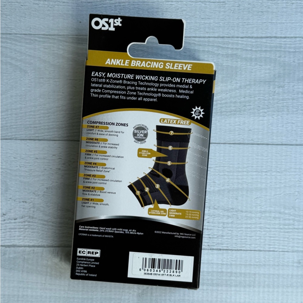OS1ST Ankle Bracing Sleeve Black - Picture 5 of 6